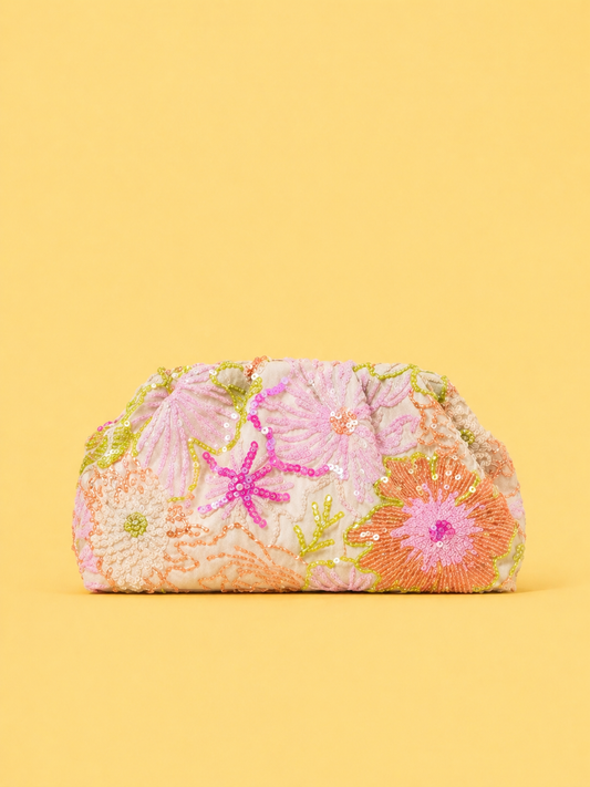 Bloom Beaded Clutch